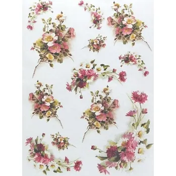 Výtvarný papír Itd. Collection Rýžový papír Kytičky se šípkovou růží A4