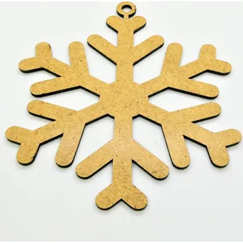 Vánoční dekorace Výřez z HDF vločka průměr 12,5 cm na zavěšení Daily ART
