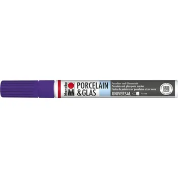 Marabu Popisovač na sklo a porcelán fialový hrot 1-2 mm