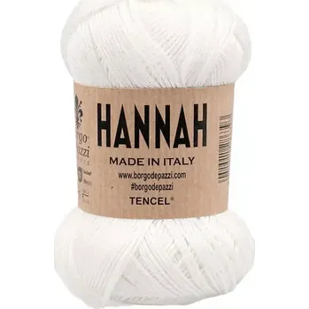 Příze Borgo de Pazzi Hannah 1 Bílá 50g (Eukalyptová příze Hannah 50g Bílá)