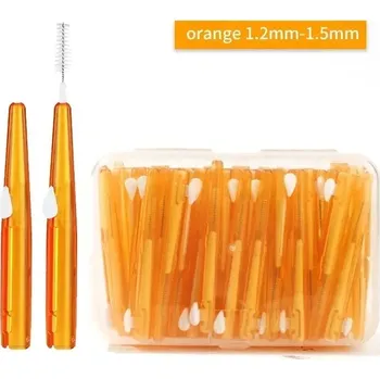 Mezizubní kartáček 30 ks Mezizubní kartáčky pro dokonalé čištění zubů | mezizubní kartáčky, zubní nit - 1,2–1,5 mm rovné