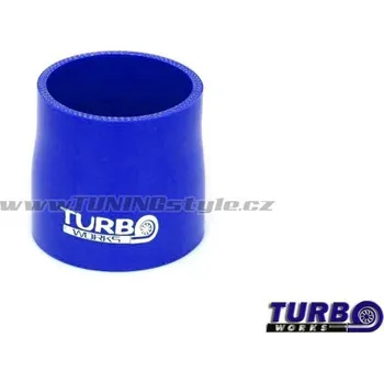 Zapalovací a žhavicí svíčka Silikonová hadice, redukce rovná TurboWorks Blue 76/89 - 80mm