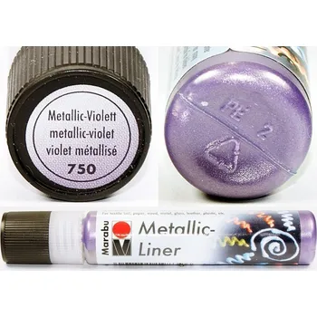 Speciální výtvarná barva Marabu Akrylový metalický liner fialový 25 ml