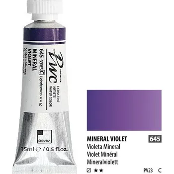 Vodová barva ShinHan Akvarelová barva PWC 15 ml Mineral Violet 645