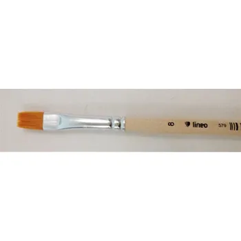 Umělecký štětec Lineo Štětec plochý syntetický 579/8 Krátká rukojeť