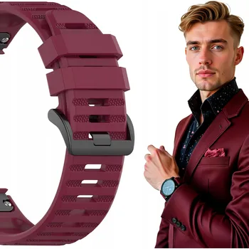 Řemínek na hodinky Řemínek Polax pro Garmin 22mm červený