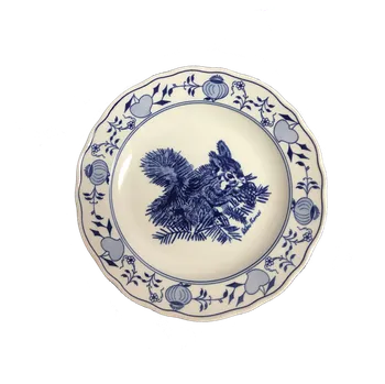 Talíř Cibulák Talíř mělký praporový 24cm VEVERKA Originál Český porcelán Dubí