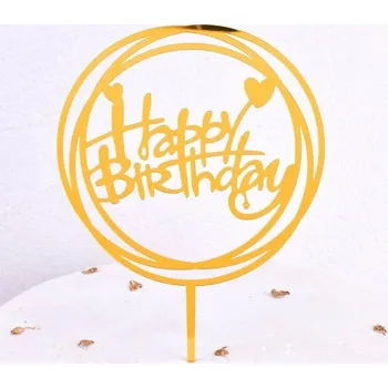 Party dekorace 10 ks ozdoba na dort pro narozeniny a oslavy | dekorace dortu 10 ks - Styl 4