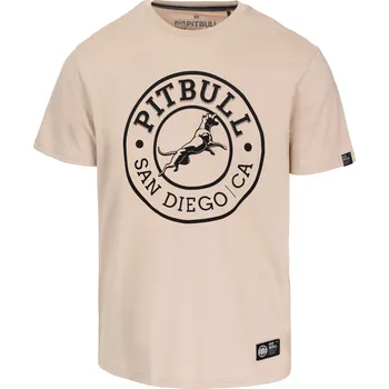 Pánské tričko PitBull West Coast - pánské triko SAN DIEGO CA světle pískové 3XL