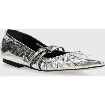 Dámské baleríny Kožené baleríny MSGM 3741MDS420.905.90 stříbrná SLV, EUR 37