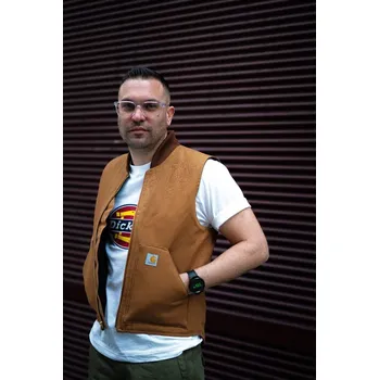 CARHARTT DUCK VEST ARCTIC QUILT LINED CARHARTT BROWN Velikost: S