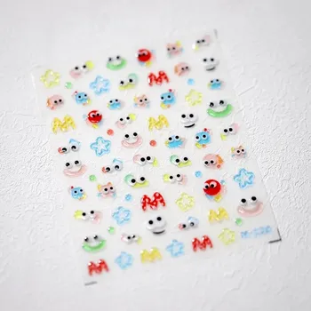 Květinové samolepky pro jemné zdobení nehtů | samolepky, dekorace na nehty - 1 ks M-138