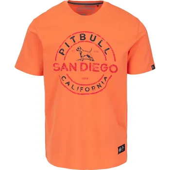 Pánské tričko PitBull West Coast - pánské triko SAN DIEGO oranžové 3XL