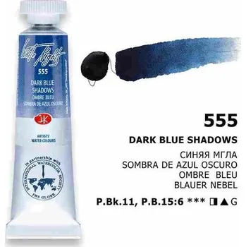 Vodová barva White Nights Akvarelová barva 10 ml Dark blue shadows 555