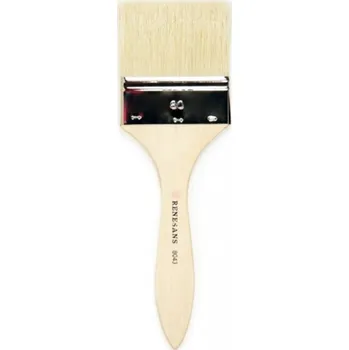 Štětec široký plochý přírodní 8043/60 bělená štětina Renesans