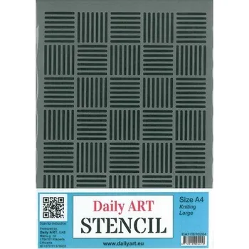 Daily ART Šablona plastová A4 Pletení velké
