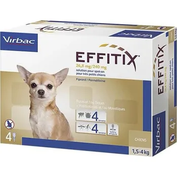 Antiparazitikum pro psa VIRBAC Effitix Spot-on (XS) 4x0,44ml (pro psy 1,5-4kg)