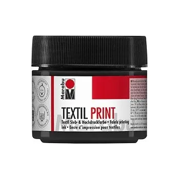 Speciální výtvarná barva Marabu Barva na sítotisk Textil print 100 ml Černá