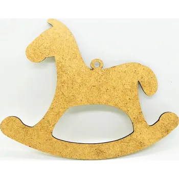 Vánoční dekorace Výřez z HDF houpací koník 15 x 10,5 cm na zavěšení Daily ART