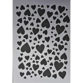 Daily Art Šablona plastová Srdíčka A5