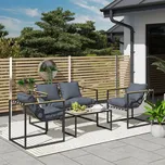 Outsunny Zahradní sestava nábytku, šedá, sada 4 ks 494561