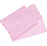 Povlečení pro panenky - Sada, Srdce růžové (Goki)