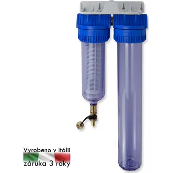 Zařízení na úpravu vody AQUA Water Systems Sada dvou korpusů filtrů Duplex WASH SL 20", připojení 1"