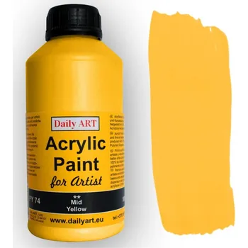 Vodová barva Daily ART Akrylová barva 500 ml Medium Yellow