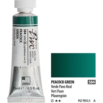 Vodová barva ShinHan Akvarelová barva PWC 15 ml Peacock Green 584