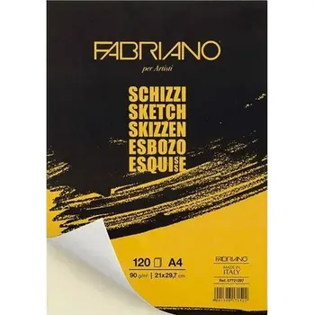 Skicák A4 120 listů 90g/m² Schizzi Fabriano