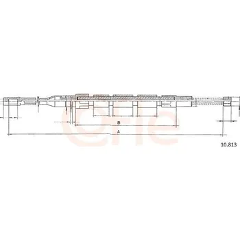 Lanko parkovací brzdy Lanovod parkovací brzdy COFLE 10.813