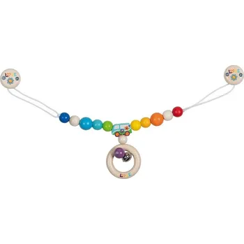 Dřevěná hračka Řetěz do kočárku dřevěný - Autíčko Van Hippies (Go - Novinky