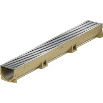 Odvodňovací žlab ACO Euroline s pozinkovaným roštem 118 x 100 x 500 mm