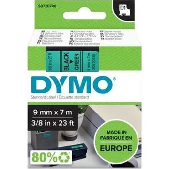 Pásek do tiskárny Páska Dymo D1 šíře 9 mm, černá/zelená