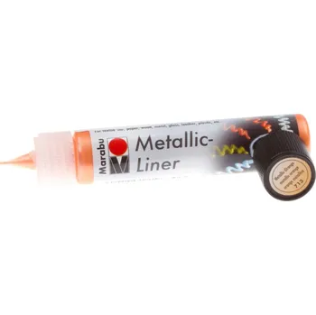 Speciální výtvarná barva Marabu Akrylový metalický liner oranžový 25 ml