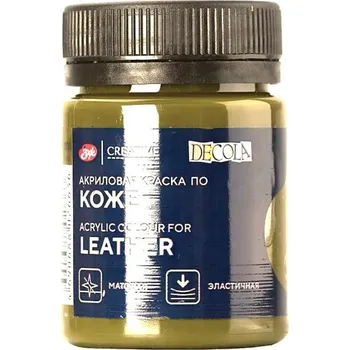 Speciální výtvarná barva Decola Barva na kůži olivově zelená 50 ml