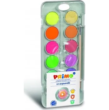 Vodová barva Primo Vodové barvy metalické a fluorescenční odstíny 12 barev sada