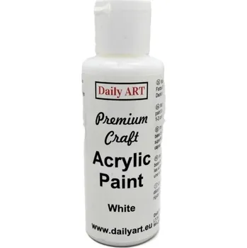 Vodová barva Akrylová barva White premium craft 50ml Daily ART