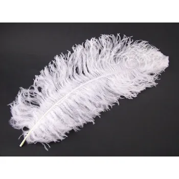Peří pštrosí bílé brk délka 43 cm