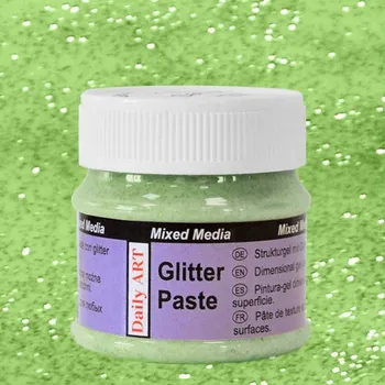 Výtvarná barva Glitrová pasta Světle zelená 50 ml Daily ART