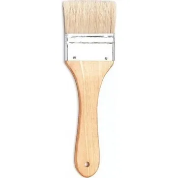 Umělecký štětec Štětec široký plochý 83 mm přírodní bělená štětina
