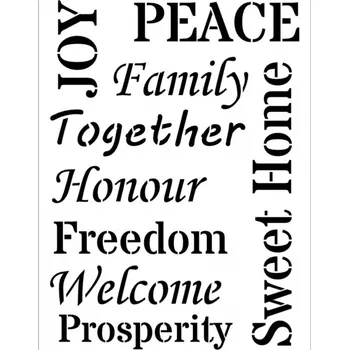 Daily ART Šablona plastová Šťastná slova A5