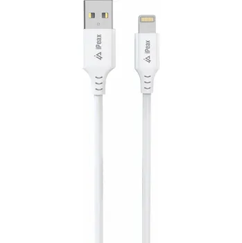 Datový kabel iPEAX TPU kabel USB-A / lightning 1,5 m, USB 2.0, bílý
