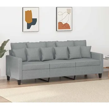 Pohovka vidaXL 3místná pohovka 180 cm textil [359279] Barva: světle šedá