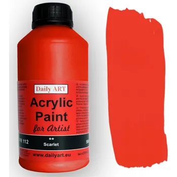 Vodová barva Daily ART Akrylová barva 500 ml Scarlet