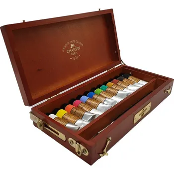 Vodová barva Charvin Kvašové barvy Extra Fine sada v dřevěném kufříku 12x20 ml