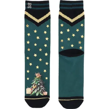 Dámské ponožky XPOOOS - Fashion AW22 dámské ponožky Xmas stars print uni 70229