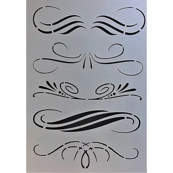 Daily ART Šablona plastová ornamenty kaligrafické 1 A4