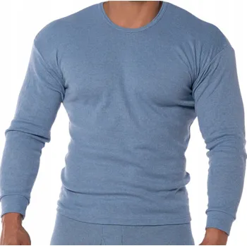 Pánské tričko Markal tričko s dlouhým rukávem kulatý výstřih modré barvy velikost XL