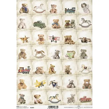 Umělecký papír Itd. Collection Rýžový papír Dětské hračky retro A4